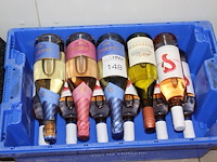 Diverse wijnen in krat w.o. rose, wit en 0.0. 11 flessen. - afbeelding 1 van  1