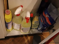 Diversen o.a. schoonmaakmiddelen, afvalbak, emmer & dweil - afbeelding 5 van  5