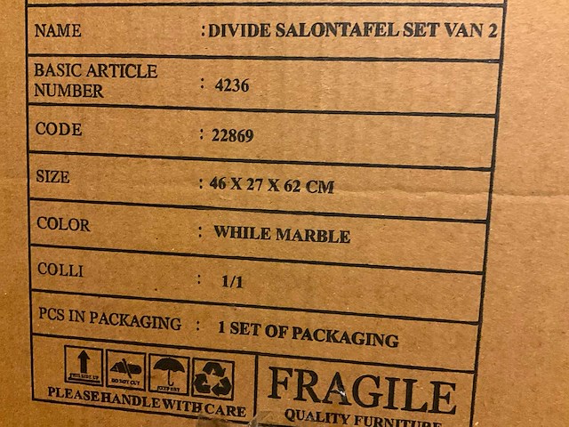 Divide salontafel set van 2 (4x) - afbeelding 6 van  6
