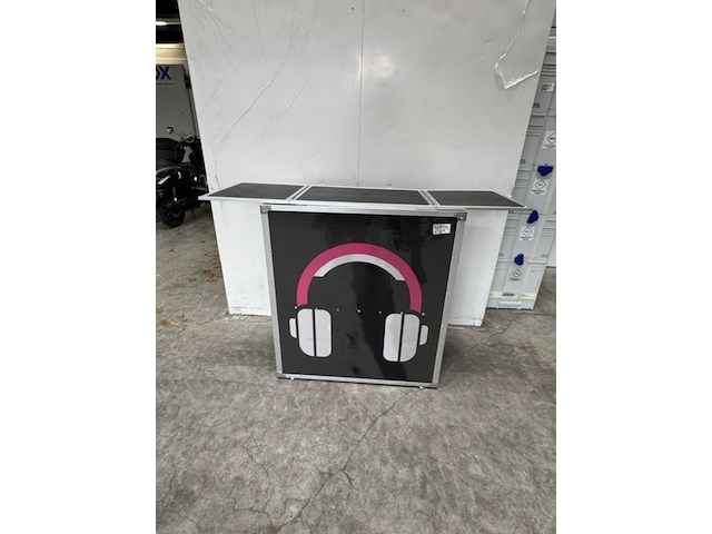 Dj-booth, zwart, inklapbaar - afbeelding 1 van  7
