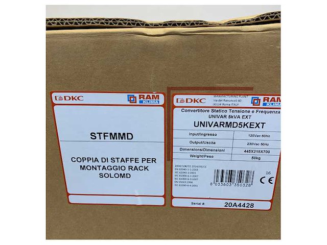 Dkc frequency converter 120 to 230v 50hz 5kva 3.5kw - univarmd5kext - afbeelding 2 van  10