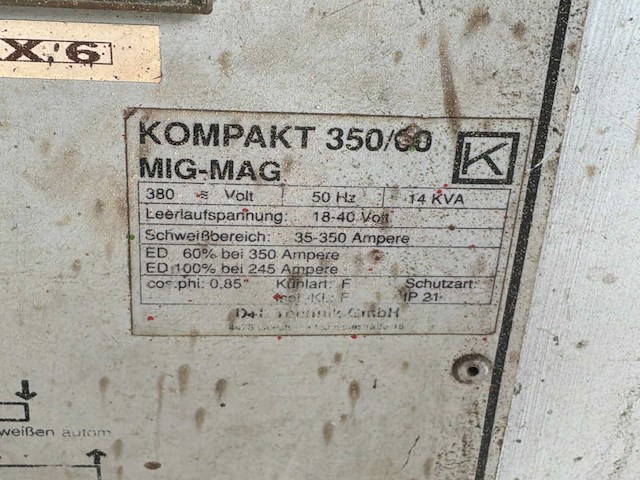 D+l technik kompakt 350/60 mig-mag lasapparaat - afbeelding 7 van  7
