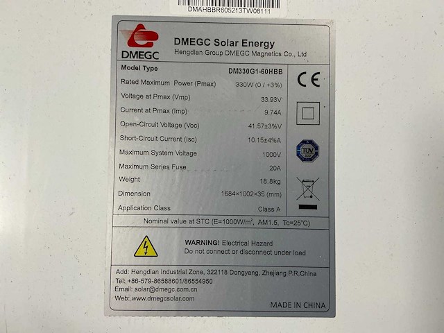 Dmegc dm330g1-60hbb zonnepaneel (19x) - afbeelding 5 van  5