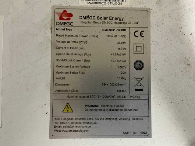 Dmegc dm330g1-60hbb zonnepaneel (22x) - afbeelding 5 van  5