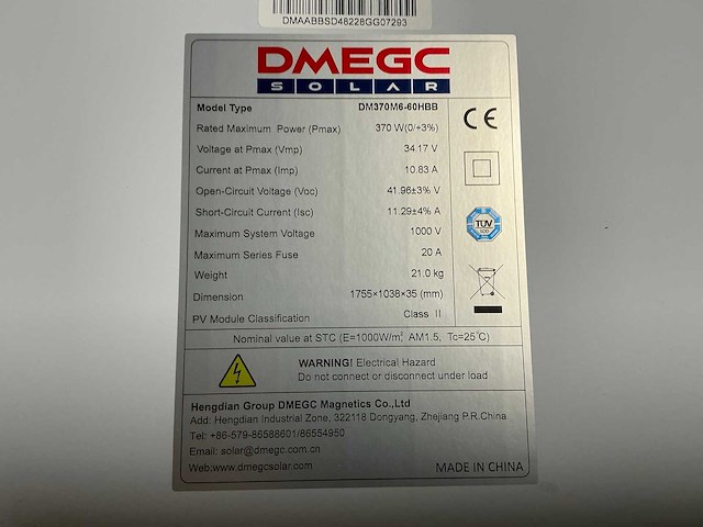 Dmegc dm370m6-60hbb zonnepaneel (26x) - afbeelding 5 van  5