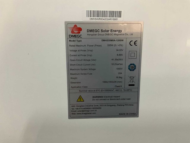 Dmegc dmh335m6a-120sw zonnepaneel (6x) - afbeelding 3 van  4
