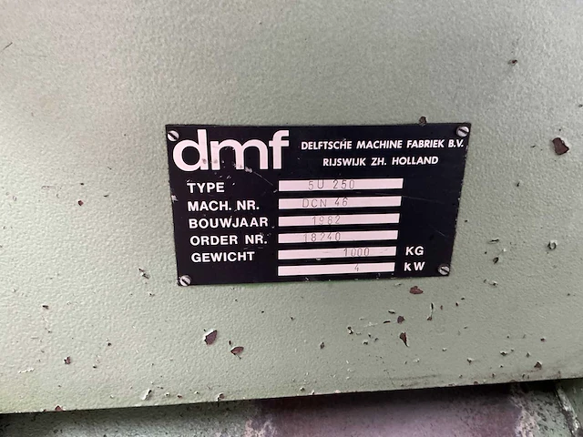 Dmf - 1982 - 5u 250 - hoek opspantafel - afbeelding 3 van  6