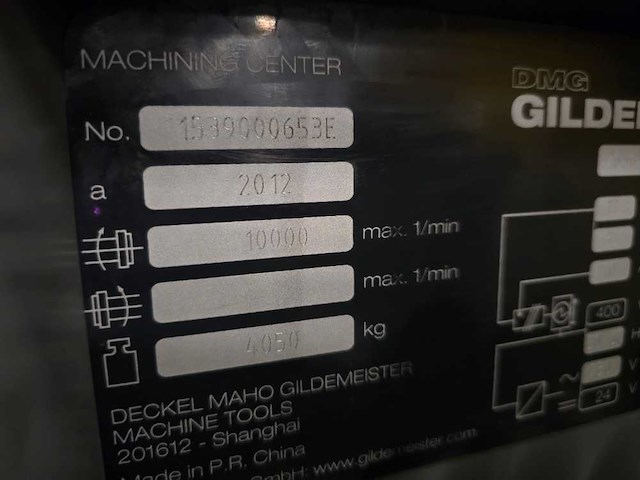 Dmg gildemeister - 2012 - dmc 1035 v eco - cnc freesmachine - afbeelding 19 van  20