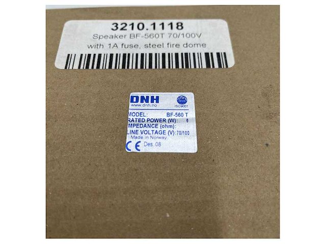 Dnh speaker bf-560t 70/100v inbouw plafond speaker wit - afbeelding 5 van  6
