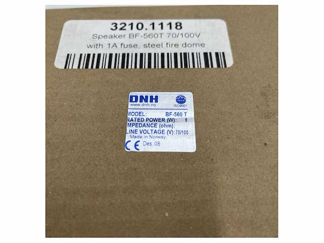 Dnh speaker bf-560t 70/100v inbouw plafond speaker wit - afbeelding 3 van  6