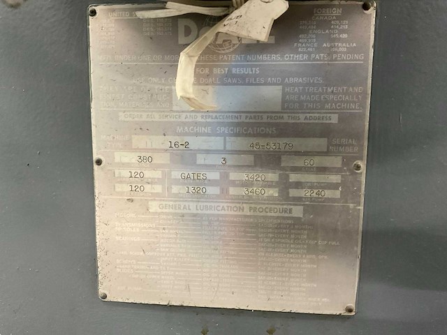 Doall 16-2 lintzaagmachine - afbeelding 5 van  6