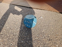 Dobbelsteen blauw - afbeelding 1 van  2