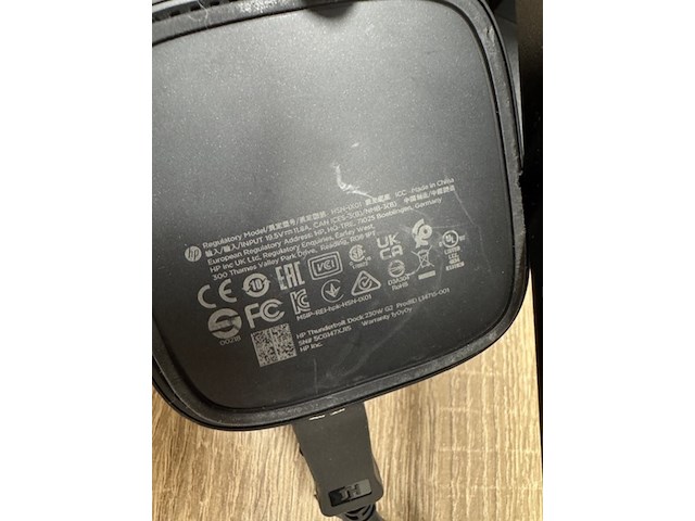 Dockingstation met 2x beeldscherm, thunderbolt dock 230w g2 hsn-ix01 - afbeelding 4 van  5