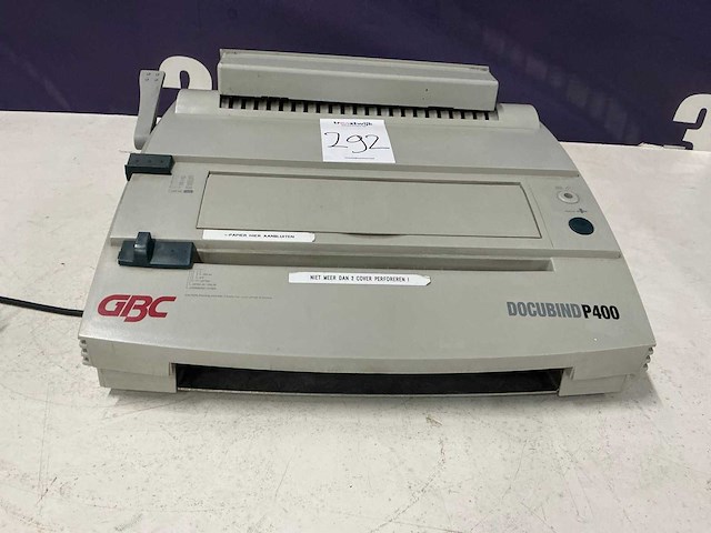 Docubind p400 elektrische inbindmachine+toebehoren - afbeelding 2 van  9