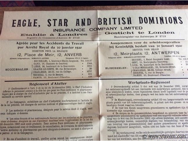 Document - werkplaatsreglement 1920 - afbeelding 2 van  3