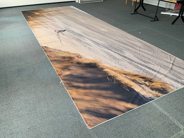 Doek fietser op strand 260x710 cm - afbeelding 7 van  8