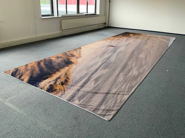 Doek fietser op strand 260x710 cm - afbeelding 8 van  8