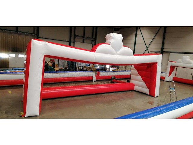 Doel opblaasbaar. rood / wit - afbeelding 1 van  4