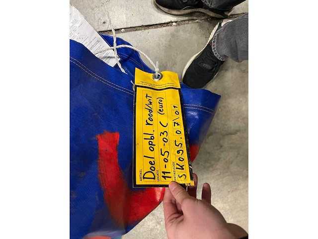 Doel opblaasbaar. rood / wit - afbeelding 3 van  4