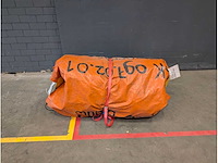 Doelschieten stropdas opblaasbaar (blauw/geel) - afbeelding 2 van  2