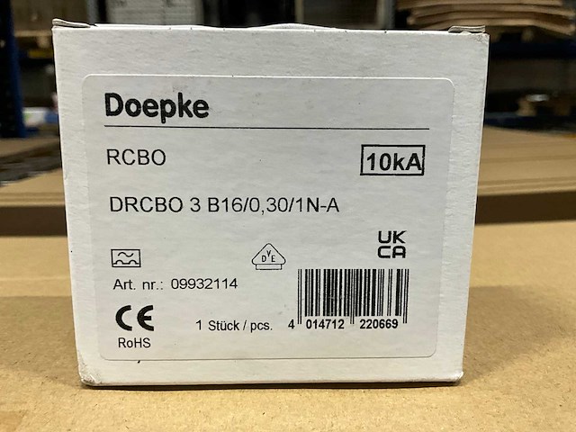 Doepke drcbo 3 b16/0,30/1n-a aardlekautomaat (3x) - afbeelding 2 van  3