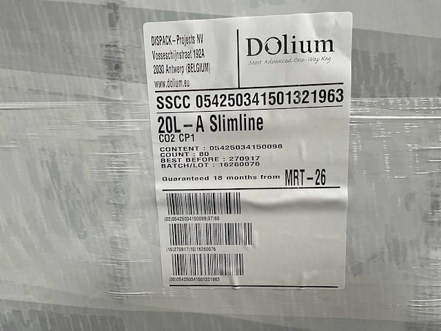 Dolium a slimline 20l fust (80x) - afbeelding 3 van  3