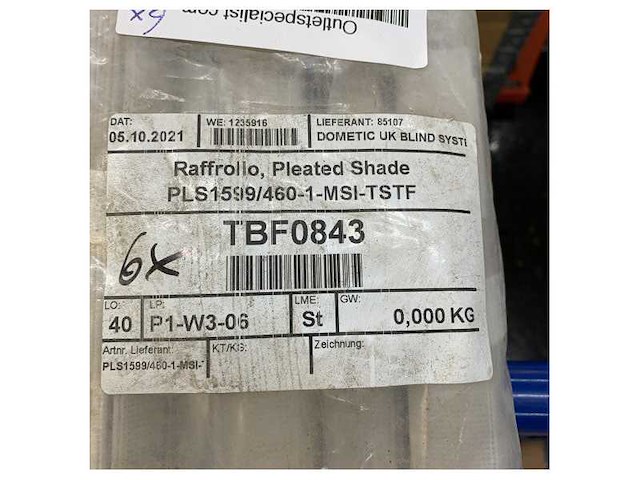 Dometic pleated shade pls1599/460-1-msi-tstf marine roller curtain 1599 x 460 mm - afbeelding 4 van  4