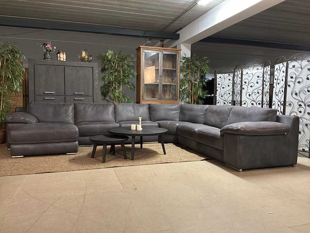 Domicil leren hoekbank - afbeelding 8 van  17