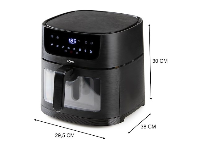 Domo do543fr heteluchtfriteuse xxl 8l zwart - afbeelding 4 van  6