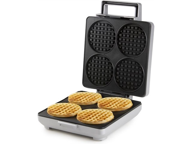 Domo do9251w wafelijzer 'wafflelicious' ronde wafels 1600w grijs - afbeelding 1 van  1