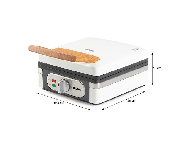 Domo do9274w wafelijzer xl 1400w powder white - afbeelding 1 van  4