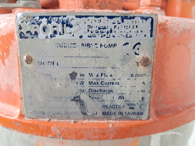 Dompelpomp bouw 72m3 400v ~, proril, tank 422, 2024 - afbeelding 5 van  8