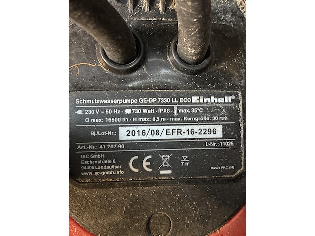 Dompelpomp met lange slang einhell - afbeelding 3 van  3