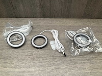 Domus line holl bh onderverlichting inbouwspot mat zwart (3x) - afbeelding 2 van  5