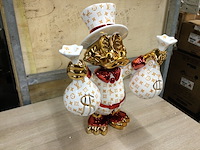 Donald duck beeld, lior24, wit/goud - afbeelding 2 van  2