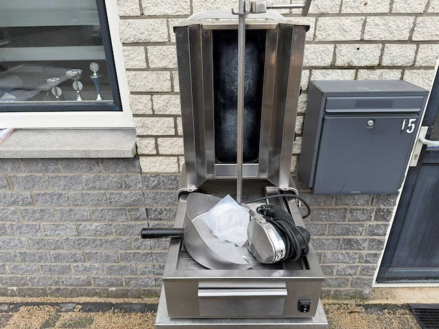 Döner grill - met mes - bak- en grillapparaat - afbeelding 1 van  4