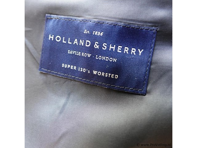 Door holland & sherry (een gerenommeerde savile row-kleermaker uit londen) met hoogwaardig vakmanschap en gebruik van zeer luxe stoffen gemaakt maatpak - afbeelding 4 van  6