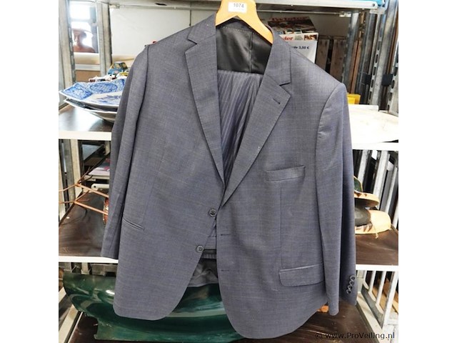 Door holland & sherry (een gerenommeerde savile row-kleermaker uit londen) met hoogwaardig vakmanschap en gebruik van zeer luxe stoffen gemaakt maatpak - afbeelding 6 van  6