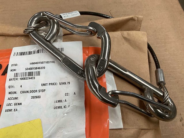 Door stop chain (4x) - afbeelding 1 van  4