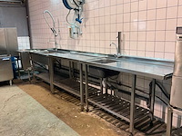 Doorschuif spoeltafel opstelling