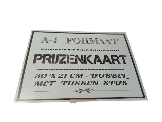 Doorzichtiche prijzenkaart met verstevigimnge a4 100 stuks - afbeelding 3 van  9