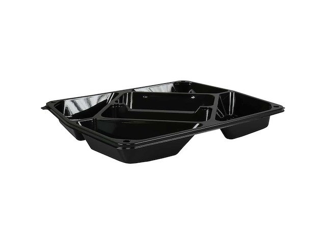 Doos á 100 stuks 6-vaks cateringschalen (2x) - afbeelding 1 van  2