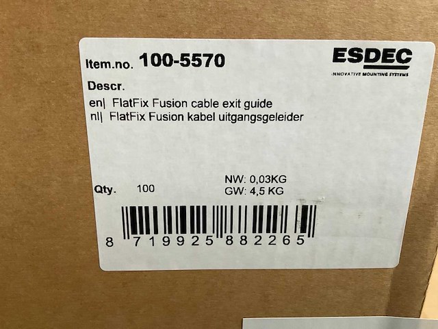 Doos á 100stuks esdec kabel uitgangsgeleiders (8x) - afbeelding 1 van  1