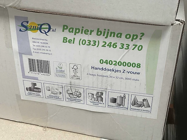 Doos á 3000 stuks 2-laags handdoekjes (30x) - afbeelding 3 van  3