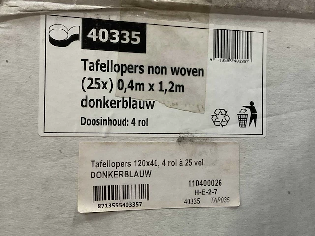 Doos á 4x25 vel tafellopers (2x) - afbeelding 2 van  2