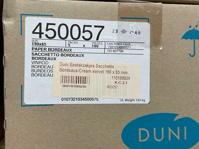 Doos á 5x100 stuks duni bestekzakjes (5x) - afbeelding 4 van  4