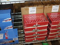 Doos candy cans wit rood. 21 x 12 stuks. - afbeelding 1 van  2