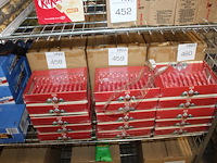 Doos candy cans wit rood. 21 x 12 stuks - afbeelding 1 van  2