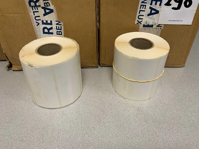 Doos labels en barcode thermische inktrollen (2x) - afbeelding 3 van  3