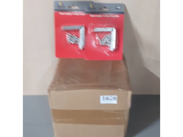 Doos met 72 pakjes hoekhaakjes 80x80 mm (d1626) - afbeelding 1 van  3